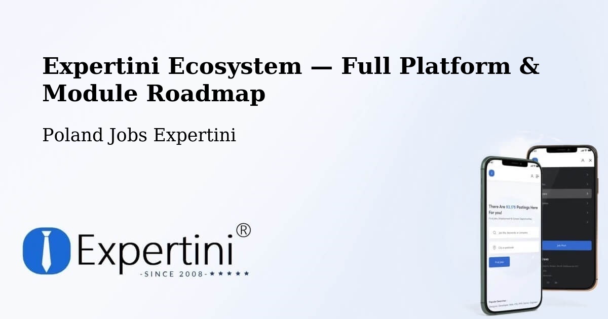 Expertini Ecosystem — Full Platform & Module Roadmap – Piecki